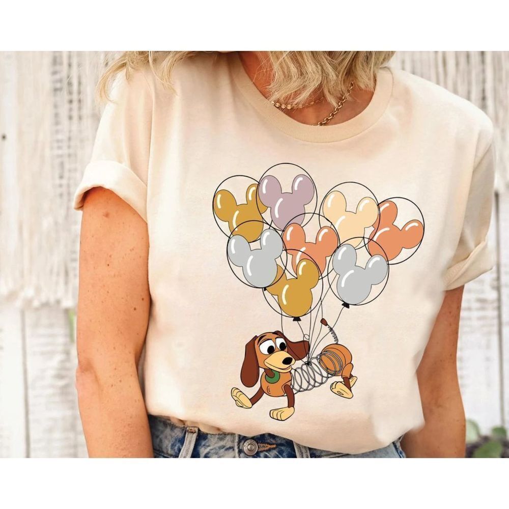 Toy Story Slinky Dog Mickey Balloon Disney Graphic Cute Unisex T-Shirt